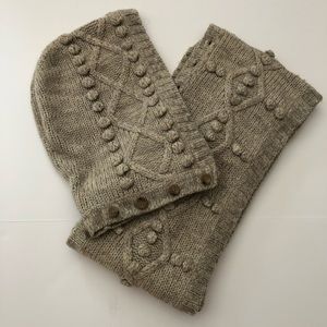 NEW-Scarf And Hat Set Detachable